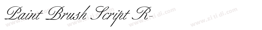 Paint Brush Script R字体转换